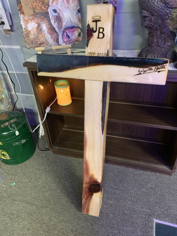epoxy cedar cross